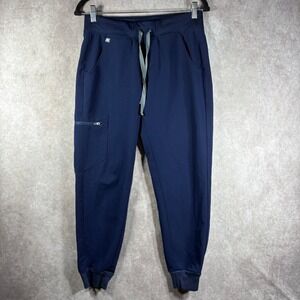 FIGS Scrub Pants Women S Navy Blue Zamora Jogger Drawstring Cargo Pocket Medical